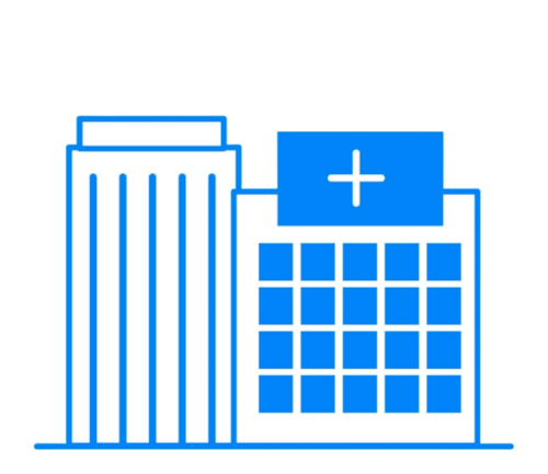 Building icon for clinics and small-scale medical practices