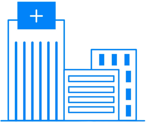 Building icon for hospitals and large-scale medical practices